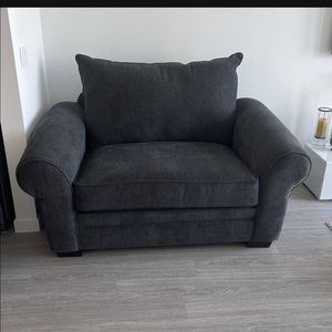 Othello Charcoal Gray over sized chair.